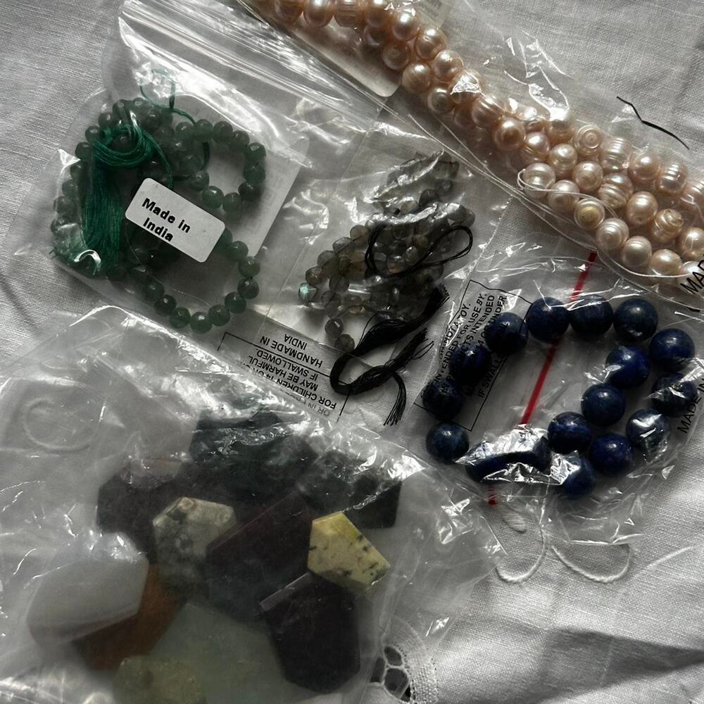 Fire Mountain Gems gemstone strand bundle lapis lazuli labradorite pearls chalce
